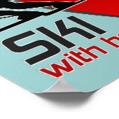 SKI MET HARTPOSTER POSTER (Hoek)