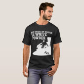 Ski Mijn medicijn is wit poeder T-shirt (Voorkant volledig)