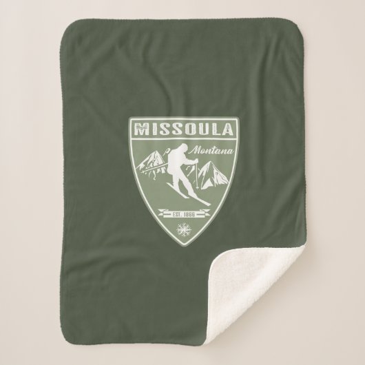 Ski Missoula Montana Sherpa Deken (Voorkant)