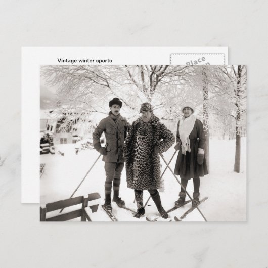  ski-mode, 1910 briefkaart (Voorkant / Achterkant)