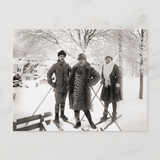  ski-mode, 1910 briefkaart (Voorkant)