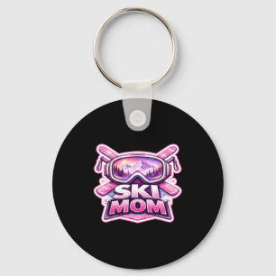 Ski moeder skiet Moederdag ski mama winter Sleutelhanger