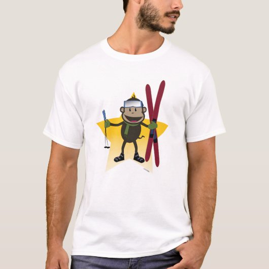 Ski Monkey-peuter t-shirt (Voorkant)