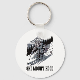 Ski-monster racet naar beneden Mount Hood Oregon W Sleutelhanger