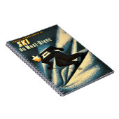 Ski Mont Blanc 1951 Poster van het Franse kiemen Notitieboek (Rechterzijde)