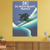 Ski Mont Blanc Frankrijk Canvas Afdruk (Insitu (Woonkamer))