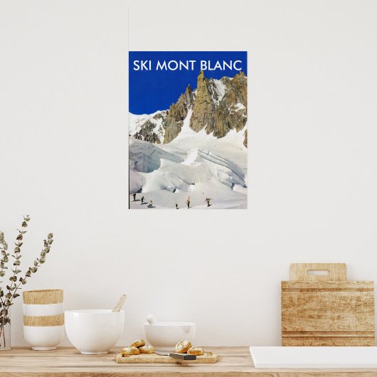 Ski Mont Blanc, Frankrijk Poster (Keuken)