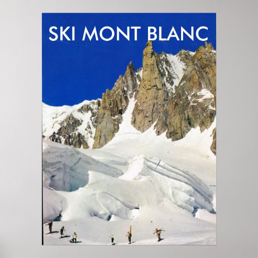 Ski Mont Blanc, Frankrijk Poster (Voorkant)