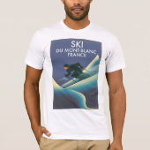 Ski Mont Blanc Frankrijk T-shirt (Voorkant)