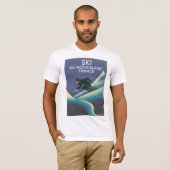 Ski Mont Blanc Frankrijk T-shirt (Voorkant volledig)