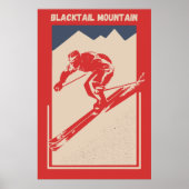  Ski Montana Resort Blacktail Mountain Poster (Voorkant)