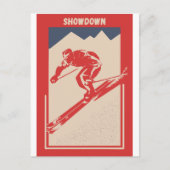  Ski Montana Resort Showdown Mountain Briefkaart (Voorkant)