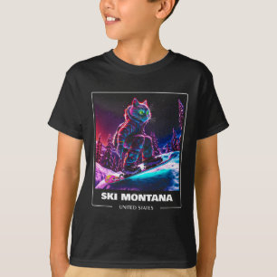 Ski Montana Verenigde Staten Ski Skien Skiloper T-shirt