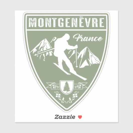 Ski Montgenevre Frankrijk Sticker (Vel)