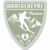 Ski Montgenevre Frankrijk Sticker (Voorkant)