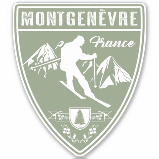 Ski Montgenevre Frankrijk Sticker (Voorkant)