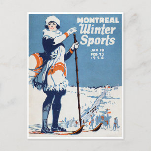  Ski Montreal Canada Wintersport Briefkaart