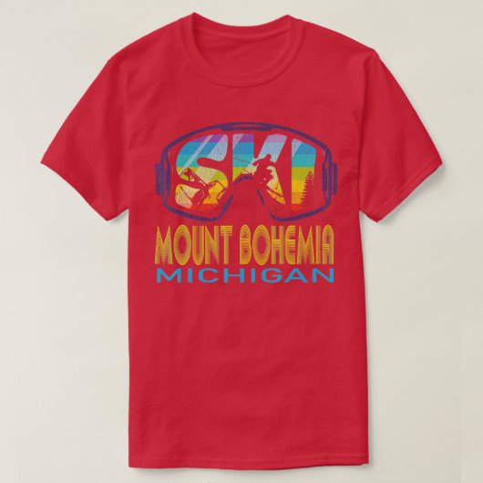 Ski Mount Bohemia Michigan Skiing Vacation T-shirt (Design voorkant)