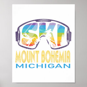 Ski Mount Bohemia Michigan Skivakantie Poster