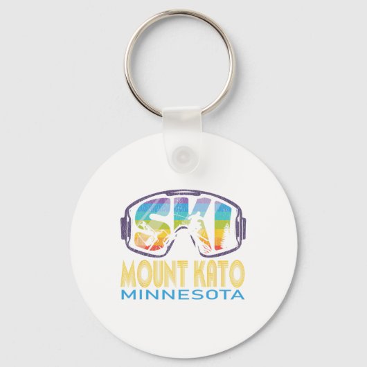 Ski Mount Kato Minnesota Ski Vakantie  Sleutelhanger (Voorkant)