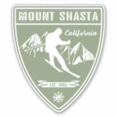 Ski Mount Shasta California Sticker (Voorkant)