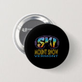 Ski Mount Snow Vermont Ski Vakantie  Ronde Button 5,7 Cm (Voorkant /achterkant)