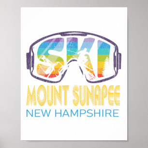 Ski Mount Sunapee New Hampshire Ski Vakantie Poster