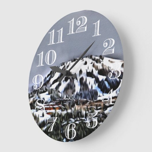 Ski Mountain Clock Grote Klok (Hoek)