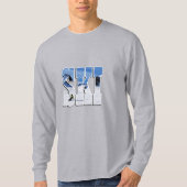 SKI - Mountain Slope Typography Design T-shirt (Voorkant)