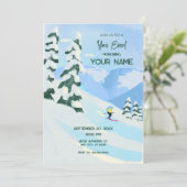 Ski Mountain sneeuw Kaart (Staand voorkant)