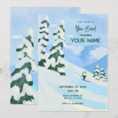 Ski Mountain sneeuw Kaart (Voorkant / Achterkant)