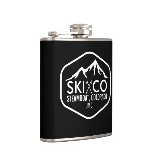 Ski Mountain Steamboot Colorado Monogram Heupfles (Rechts)