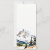 Ski Mountain Telluride Colorado Wedding Menu Kaart (Achterkant)