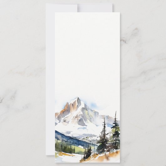 Ski Mountain Telluride Colorado Wedding Menu Kaart (Achterkant)