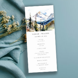 Ski Mountain Telluride Colorado Wedding Program Kaart