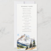 Ski Mountain Telluride Colorado Wedding Program Kaart (Achterkant)