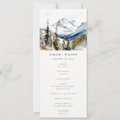 Ski Mountain Telluride Colorado Wedding Program Kaart (Voorkant)