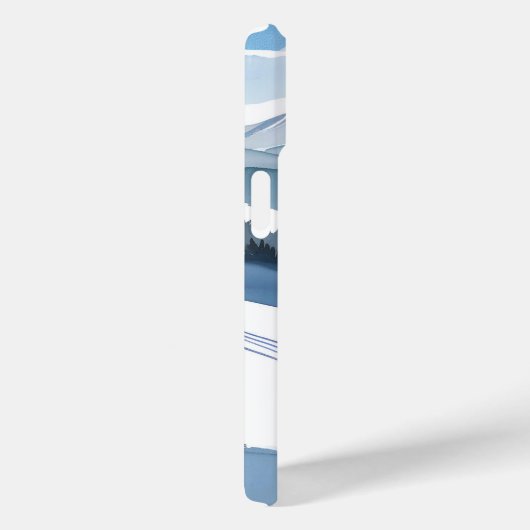 Ski Mountain Waterverf Case-Mate iPhone Case (Achterkant / Rechts)