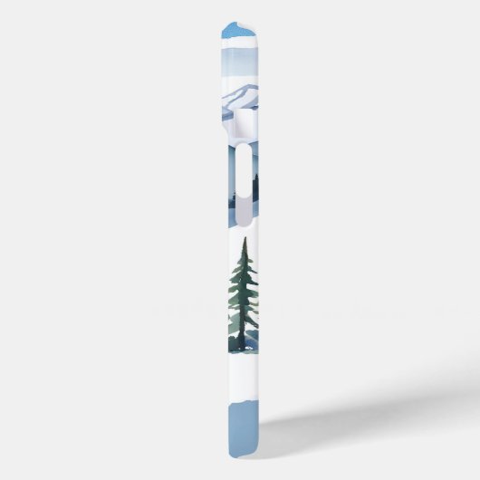 Ski Mountain Waterverf Case-Mate iPhone Case (Achterkant / Links)