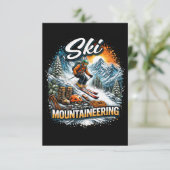 Ski Mountaineering Bedankkaart (Staand voorkant)