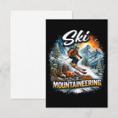 Ski Mountaineering Bedankkaart (Voorkant / Achterkant)