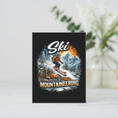 Ski Mountaineering Briefkaart (Staand voorkant)