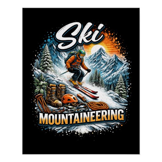 Ski Mountaineering Perfect Poster (Voorkant)