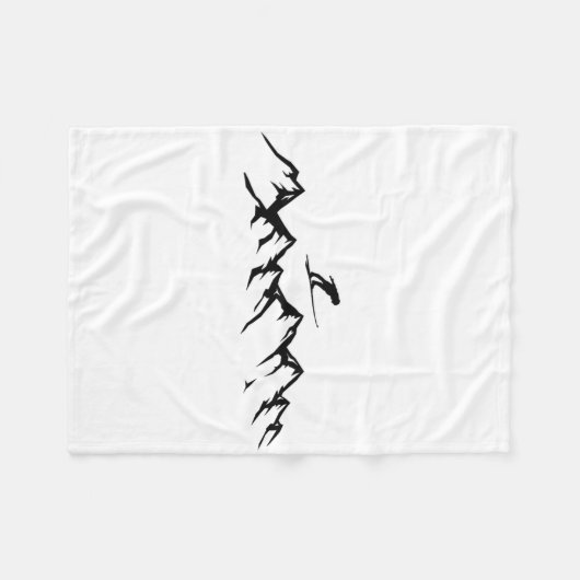 Ski Mountains Skier Alpine Skiën Fleece Deken (Voorkant (Horizontaal))