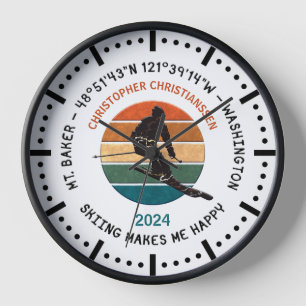 Ski Mt. Baker, Washington - Man Skier, Zwarte Teks
