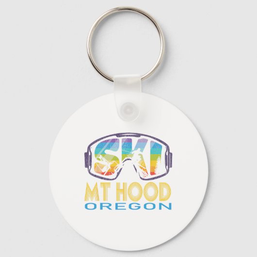 Ski Mt Hood Oregon Skiing Sleutelhanger (Voorkant)