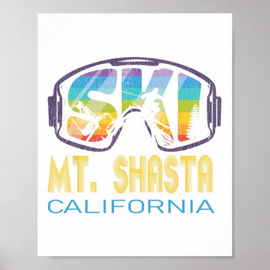 Ski Mt Shasta California Skiing Vacation Poster (Voorkant)
