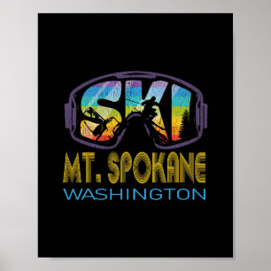 Ski Mt Spokane Washington Skivakantie  Poster