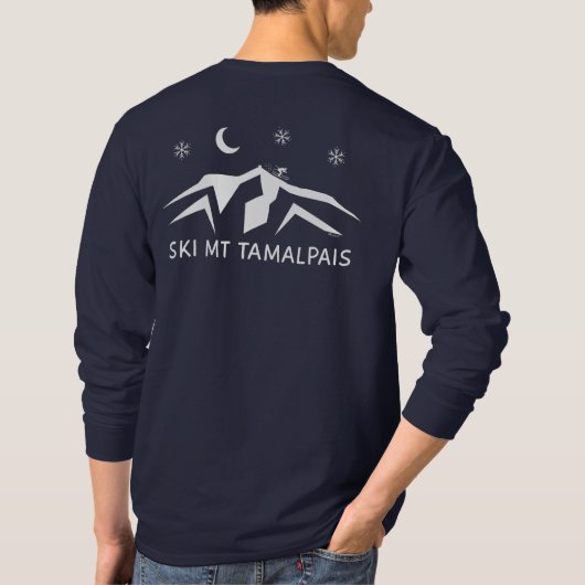 Ski Mt Tamalpais T-shirt met lange mouwen (Achterkant)