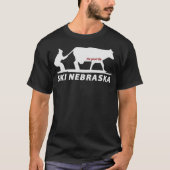 Ski Nebraska Het goede leven T-shirt (Voorkant)